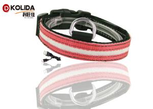 Wholesale Glow Dog Puppy Usb Rechargeable Flashing Collar Safety Nylon Leash Harness from china suppliers