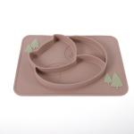 Suction Divided Toddler Silicone Plates Soft With Customize Logo