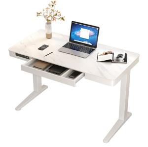 Wholesale 5 ft Electric Height Adjustable White Office Wooden Bureau Table for Cafe and Tea from china suppliers