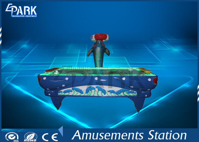 Indoor Video Arcade Game Machines Dolphin Shape Air Hockey Table