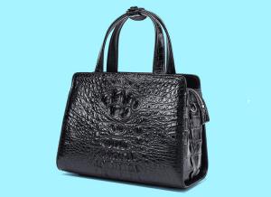 China New zipper large capacity women's crocodile leather handbag for lady on sale