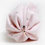 New Arrival Mini Customizable Embroidery Zipper Cosmetic Bag With Bow