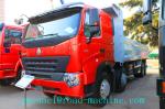 8 x 4 Heavy Duty Dump Trucks HOWO A7 Tipper Truck Unloading 380HP Dump Trucks