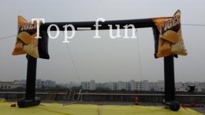 Wholesale PVC tarpaulin black inflatable led light advertising arch,water proof and fire retardant from china suppliers