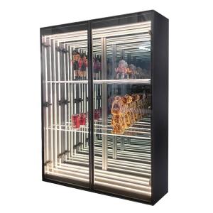 Wholesale DC12V/AC110-220V Voltage Infinity Mirror Abyss Display Cases for Your Store Showcases from china suppliers