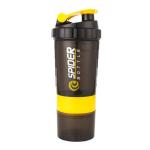 Custom Logo 650ml Black Three Layers Fitness BPA Shaker Cup