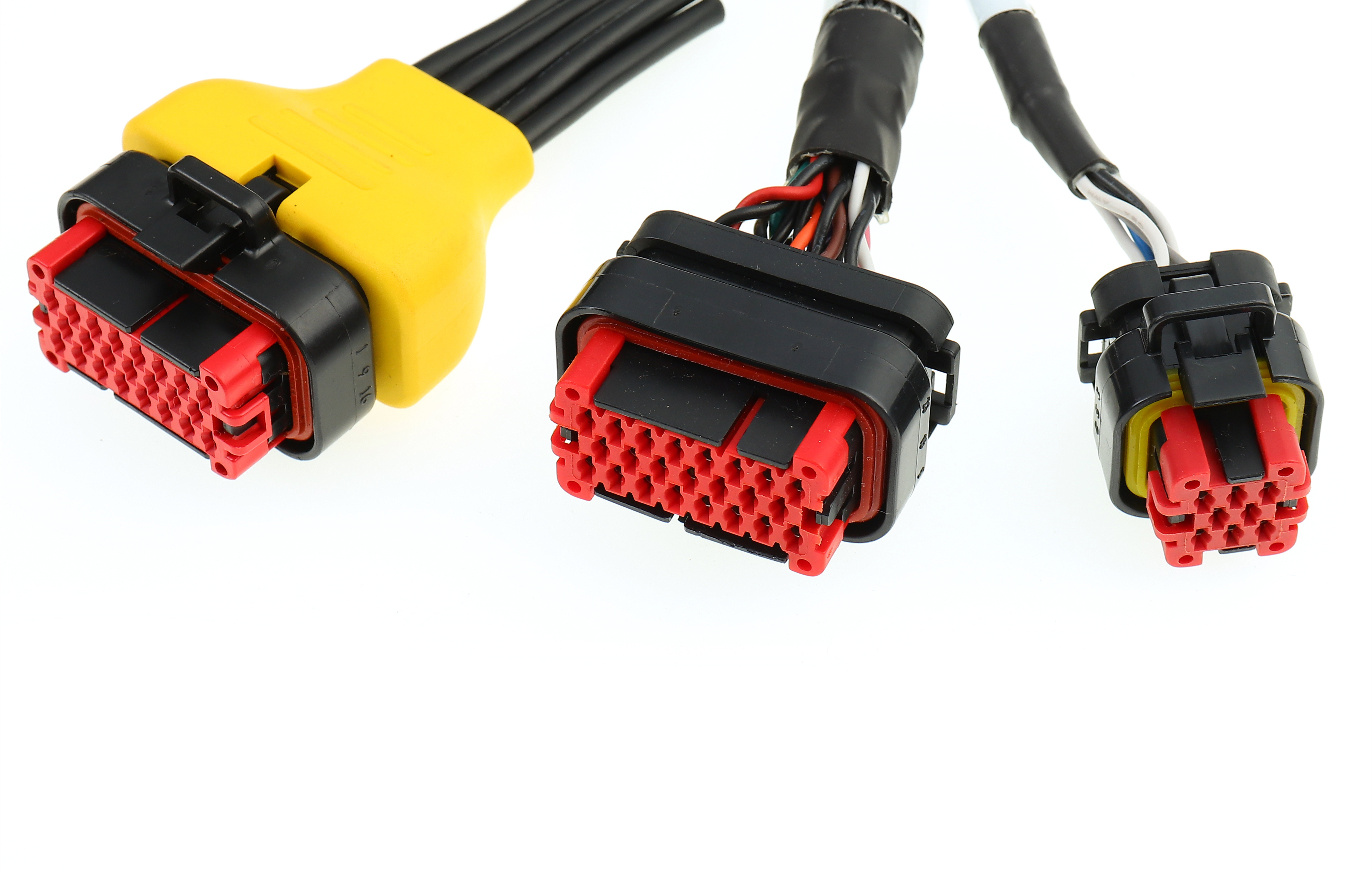 Red 24awg Wire Harness Assembly With Oem / Odm Services For Auto