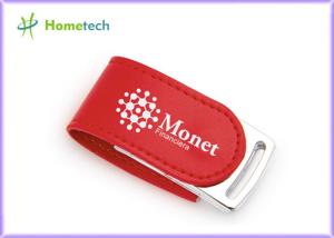 Wholesale 4GB Red Leather Usb Flash Drive Nice Leather Cover Usb Pen Drive With Custom Logo from china suppliers