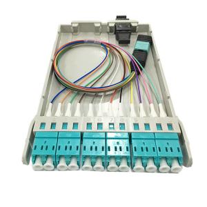 Wholesale Multimode Mtp To Lc Cassette , 12 Fibers Plastic Fiber Optic Cassette from china suppliers