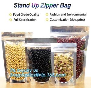 Wholesale Snack Zipper Stand Up Pouch Food Flexible Zipper Packaging Square Bottom from china suppliers