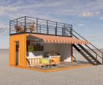 Modified 20 Foot Prefab Shipping Container Ideal for Pop Up Coffee Shop