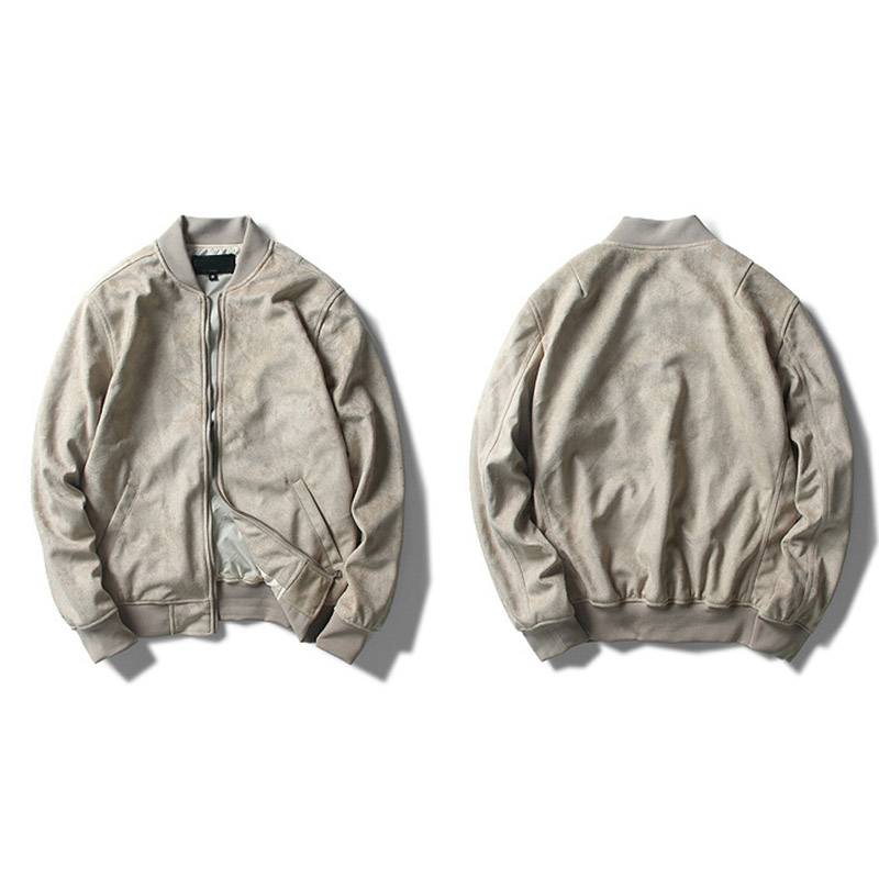 Oem Factory Manufacturer Custom Logo Causal Slim Fit Cotton Suede Leather Zip Up Bomber Jackets