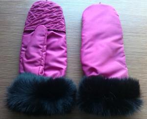 Wholesale Lady dress gloves, fabric gloves, fashion style, rabbit fur gloves from china suppliers