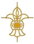 Plastic-Coated Gold-Colored Aluminum Georgian Bar Decorative Profile