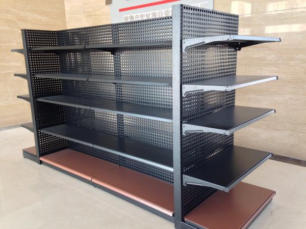 Easy To Assemble Supermarket Metal Shelves 80-120KG UDL Per Level Loading