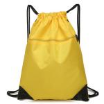 Eco Friendly Outdoor Waterproof Bag / Drawstring Backpack With Front Zipper