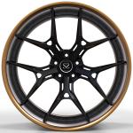 Custom Forged 2 Piece Alloy Wheels Center Matte Bronze Barrel Grey 22x11 RS6