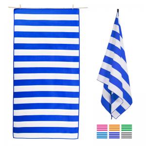 Wholesale Recycled Blue And White Striped Resort Beach Towels Quick Dry from china suppliers