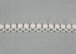 French Floral Embroidered Cotton Mesh Lace Trims Soft Handing For Child Dresses