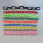 8mm PE Red/White Yellow/Black Color Plastic Safety Chain for Durable Roadway