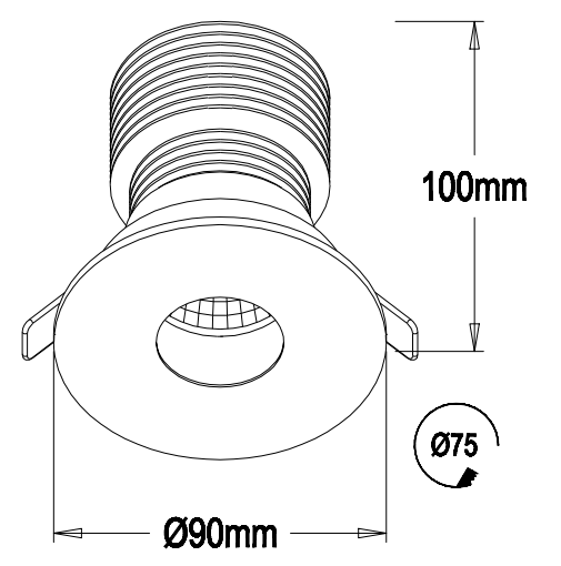 10W 420lm High effeciency cut out 75mm of Dali dimmable Led downlight with TUV certificate