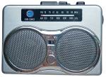 Plastic Silvery Cassette Tape Player Radio AM FM Radio Cassette Player Recorder