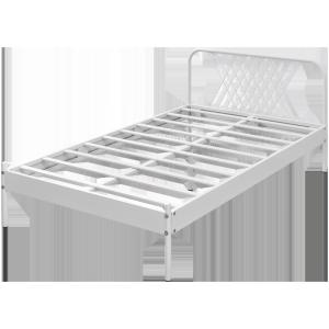 Wholesale Multiple Sizes White Iron Single Bed , Steel Single Bed Elegant Design from china suppliers
