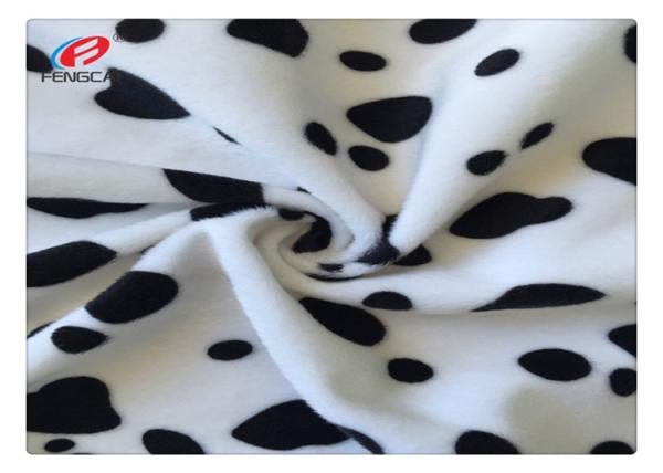 Velboa Short Pile Brushed Polyester Velvet Fabric With S Wave Animal Skin