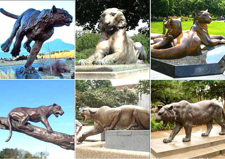 Factory Custom Metal Craft Bronze Animal Statue Life Size Outdoor Sculpture
