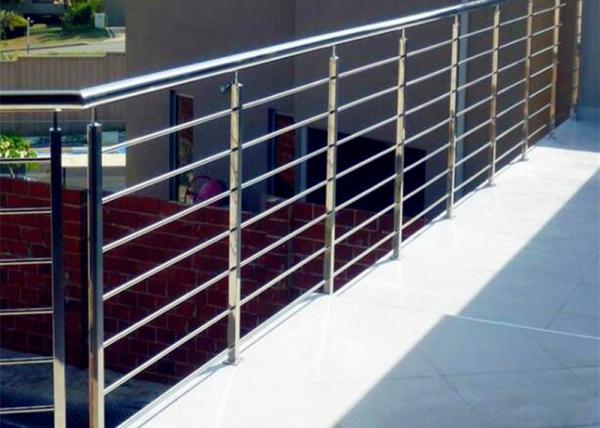 Decking Metal Balustrade Stainless Steel Railing , 316 Stainless Steel Stair