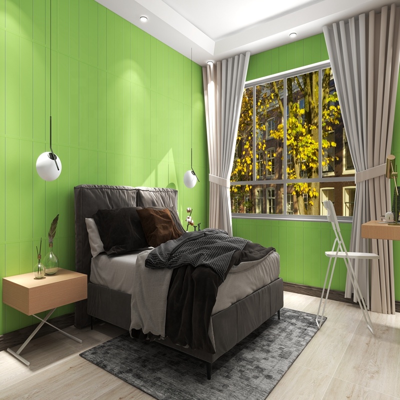 Self Adhesive PE Foam Brick Wallpaper Anti Collision 3D PE Foam Wallpaper