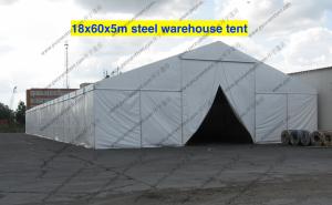 Wholesale Firm 18m Steel Frame Warehouse Storage Tent , White PVC Fabric Tent For Storage from china suppliers