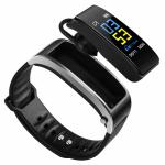 0.96 Inch 80mAh Y3 Plus 4.1 Bluetooth Headset Bracelet 80*160dpi Heart Rate