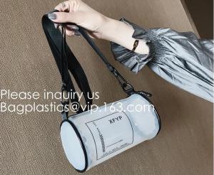Wholesale Tube Bags, Promotional Beautiful Travel Small Cosmetic Pouch Women Clutch Bag PVC Shiny Cosmetic Beauty Makeup Bag from china suppliers