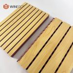 Interior Soundproofing Grooved Acoustic Panels 2440mm With Red Fire Resistant