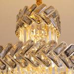Hall Living Room Chandelier Smoky Gray Crystal Lamps art deco style gold