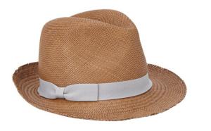 Wholesale Hat Attack brown straw fringed-edge panama hat from china suppliers