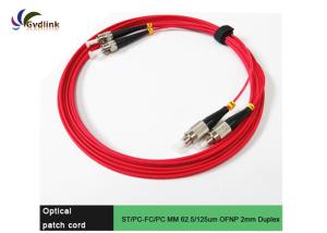 Wholesale ST/PC-FC/PC MM 62.5/125um OFNP 2mm Fiber Patch Cord from china suppliers