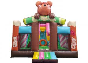 China Lovely bear inflatable standard slide for kids inflatable bear slide house on sale inflatable brown bear standard slide on sale