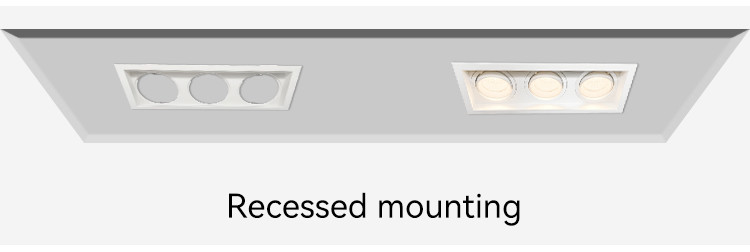 Aluminum Square Spotlight Anti-Glare 90° Rotation 20° Tilt For Commercial Lighting