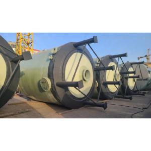 Wholesale 2.5m3 Green Cylindrical FRP Horizontal Tank For Water Purification from china suppliers