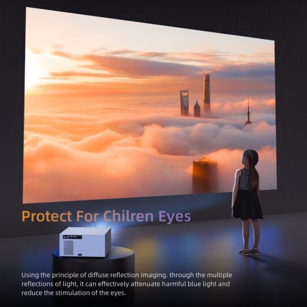 S1 Home Cinema Projector Dust Free Fully Sealed Android 11.0 Projector 750 ANSI Lumens