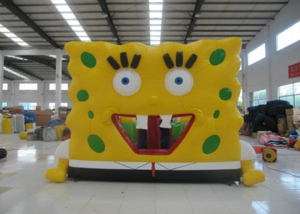 Inflatable Spongebob Moonwalk Toddler Jump House , Bounce House Party 4 X 6 X 3