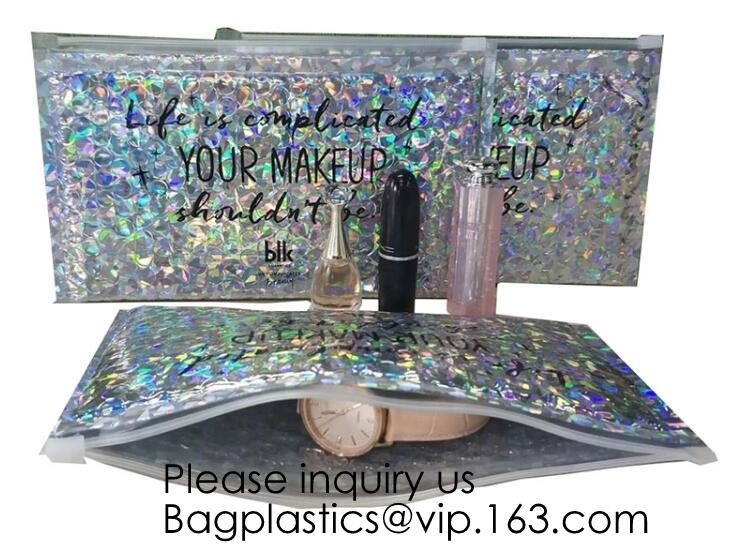 Colored PVC Film Bubble Bag/Special PVC Zip lockk Bubble Bag/New Material Bubble Mailer With Zipper, bagease, bagplastics