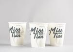 Food Grade CMYK Printing White Coffee Paper Cups with Hot Lids