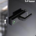 Digital Tuya Handle Smart Glass Door Lock Aluminium Alloy Fingerprint IC Card