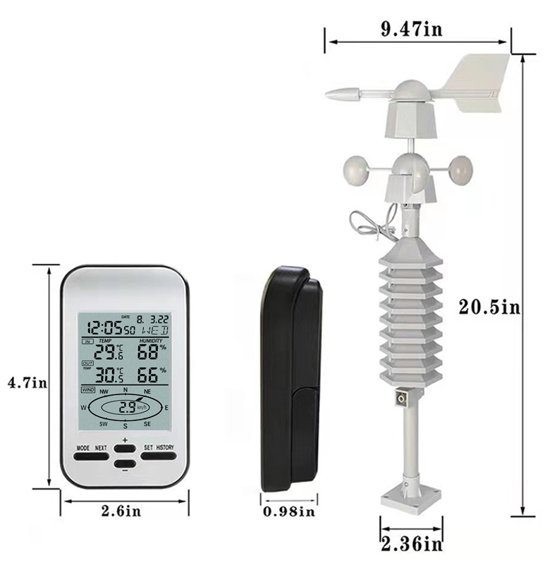 48s Data Update And Customized ODM Support Small Multi Function Weather Station For Outdoor