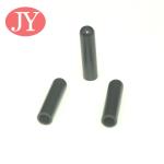 Jiayang aglet Glossy black color tube shape ABS plastic tipping plastic aglets