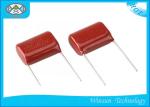 Epoxy Resin Coating High Capacitance Capacitors Red 100v - 1000v Plastic Film