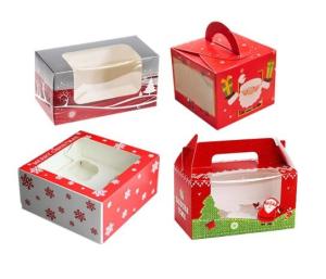 Wholesale Collapsible Christmas Take Out Gift Boxes Offset Printing Environmental Friendly from china suppliers